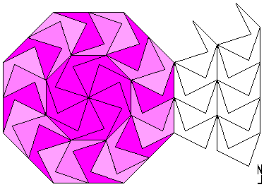 Order 8 rotational symmetry tiling